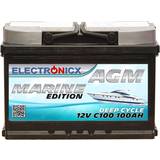 Batterier - Marinbatteri Batterier & Laddbart Marine Edition AGM 12V 100C 100Ah