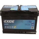 Batterier - Bilbatterier - Fordonsbatterier Batterier & Laddbart Exide Start-Stop AGM EK720 72 Ah