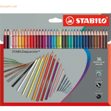 Stabilo Akvarellpennor Stabilo Färgpenna Aquacolor Förpackning 36 st blandade färger