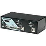 Kvm switch displayport Roline KVM Switch (DisplayPort, USB 2.0) 14013327, svart