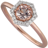 Förlovningsringar - Roséguld Gemondo Halo Engagement Ring - Rose Gold/Pink/Transparent