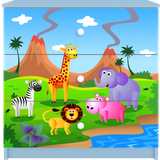 Blåa Byråer Kocot Kids Byrå - Babydreams Blå Safari