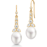 Örhängen Julie Sandlau Treasure Chandelier - Gold/Pearls/Transparent