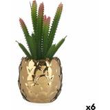 Guld Konstgjorda växter Ibergarden Dekorativ Keramik Kaktus Konstgjord växt