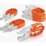 Röda Gem, Pappersklämmor & Magneter Fixclip 5-32Mm 6-P Orange/Vit