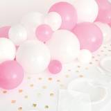 Unique Party Ballonggirlang Bord Rosa/Vit