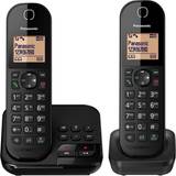 Fast telefon Panasonic KX-TGC422G trådlös telefon telefonsvarare med nummerpresentation DECT svart extra handenhet (KX-TGC422GB)
