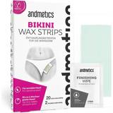 Parabenfri Hårborttagningsprodukter Andmetics Kroppsvård Wax strips Bikini Wax Strips 20 Bikini Wax Strips + 2 Calming Oil Wipes