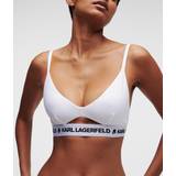 Karl Lagerfeld Dam Underkläder Karl Lagerfeld Peephole Logo Bra Mjuk BH utan bygel White