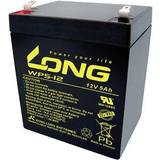 Batterier & Laddbart Lång WP5-12/F1 WP5-12/F1 Blybatteri 12 V 5 A.