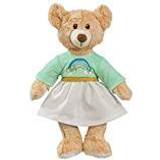 Stor nallebjörn Heless 6 6 gosedjur teddy regnbåge inkl. klänning med regnbågsbroderi, ca 22 cm stor nallebjörn att älska och som lekkamrat för spädbarn och småbarn, brun