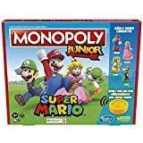 Yoshi Hasbro Monopol Junior Super Mario Edition brädspel Åldrar 5 år, spelar i Svampkungariket som Mario, Peach, Yoshi eller Luigi, Multi
