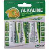 InLine AA (LR06) - Alkaliska Batterier & Laddbart InLine Batteri 10 x AA LR06 alkaliskt (01296)