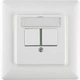 Renkforce Installationsmaterial Renkforce Faceplate Fixing holes 2 ports White