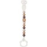 Nattou Silicone Pacifinder, Dummy Clips, Brown