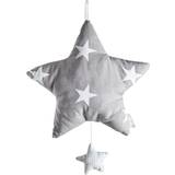 Roba Speldosor Roba Speldosa 'Little Stars' baby sömnhjälpmedel, textilstjärna tvättbar, babyrum dekoration grå/vit