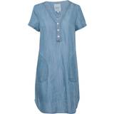 Blåa Klänningar Part Two Kaminas Dress - Medium Blue Denim