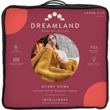 Dreamland Filtar Dreamland Deluxe Velvet Herringbone Heated Blankets Yellow