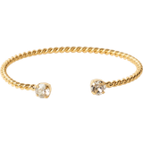 Rodium Armband Caroline Svedbom Mini Twisted Bracelet - Gold/Transparent