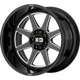 XD Wheels XD844 Pike, 20x10 with 8x165 Bolt Pattern Gloss Black Milled
