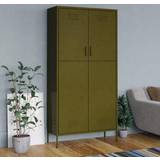 Garderob 180 cm möbler vidaXL olivgrön Garderob 90x180cm