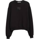 Alexander Wang Bomberjackor Kläder Alexander Wang Puff Logo Sweatshirt in Structured Terry - Black