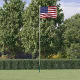 VidaXL Polyester Flaggor & Tillbehör vidaXL USAs flagga flaggstång 6,23
