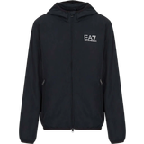 Gråa - Herr - Shell Jackets Jackor EA7 Core Logo-Print Shell Hooded Jacket
