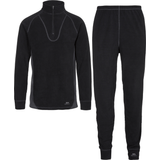 Fleece Jumpsuits & Overaller Trespass Thermal Set Thriller Unisex - Black