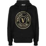 Versace Herr Överdelar Versace Men's Logo Details Hooded Sweatshirt - Black