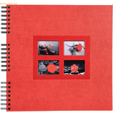 Exacompta 16841E fotoalbum Passion med spiralbindning, 50 svarta sidor, 1 st. 32 x 32cm röd