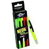 Wedo 261610499 3-i-1 pekpenna, kulspetspenna och highlighter (förpackning med 4) neongul, neongrön, neonrosa, neonorange