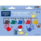 Lefranc & Bourgeois Fingerfärger Lefranc & Bourgeois Fingerfärgset L&B klass 5x80 ml