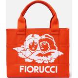 Orange Handväskor Fiorucci Milan Angels Printed Canvas Tote Bag