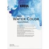 Kreul Akvarellpapper Kreul 69012 – Paper Water Color, akvarellblock, DIN A3, 200 g/m, 10 ark, syrafri och åldringsbeständig, naturvit, för målning med akvarell- och gouachfärger