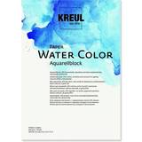 Kreul Papper Kreul 69011 – Paper Water Color, akvarellblock, DIN A4, 200 g/m, 10 ark, syrafri och åldringsbeständig, naturvit, för målning med akvarell- och gouachfärger