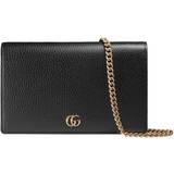 Gucci GG Marmont Leather Mini Chain Bag - Black