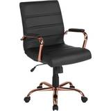 Guld Kontorsstolar Flash Furniture Mid-Back Black Executive Office Chair