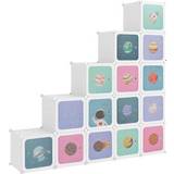 Rymden - Vita Förvaring vidaXL Kids Cube Storage Cabinet with 15 Cubes