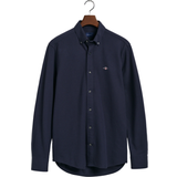 Gant Blåa Skjortor Gant Reg Jersey Pique Shirt Blue