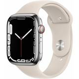 Apple Android Smartwatches Apple Watch Series 7 + Cellular 45 Silverfodral Starlight Sport-rem