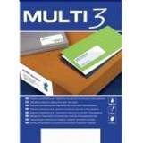 Cd etiketter Självhäftande produkter/etiketter MULTI 3 CD/DVD A4 100