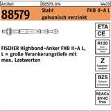Fischer Ytpapp & Takpapp Fischer Baubeschläge + Holzverbinder, Highbond-Anker R 88579 M 10 95/ 60 Stahl galvanisch verzinkt Stk.