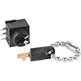 Mentor Elartiklar Mentor Miniatur-Schlüsselschalter 60 V/DC/AC 0.5 A THT, Taster Schalter, Schwarz
