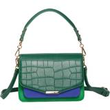 Noella Blåa Väskor Noella Blanca Multi Compartment Bag Dark Green Croco/Royal Blue/Bright Green