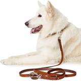 Hundar - Läder Husdjur Hunter Line Solid Education Cognac Dog Leash 200cm/11mm