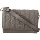 Karl Lagerfeld Light Grey Leather Crossbody Women's Bag