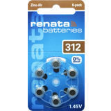 Renata Batterier - Hörapparatsbatteri Batterier & Laddbart Renata Hörgeräte-Batterien ZA312.DP6 0%HG 6 Stk. A312, 165 mAh Batterien