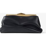 Skinn Kuvertväskor Jimmy Choo Womens Black/gold Diamond Frame Leather Clutch bag 1SIZE