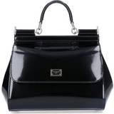 Dolce & Gabbana Svarta Handväskor Dolce & Gabbana Sicily Medium Shiny Leather Handbag